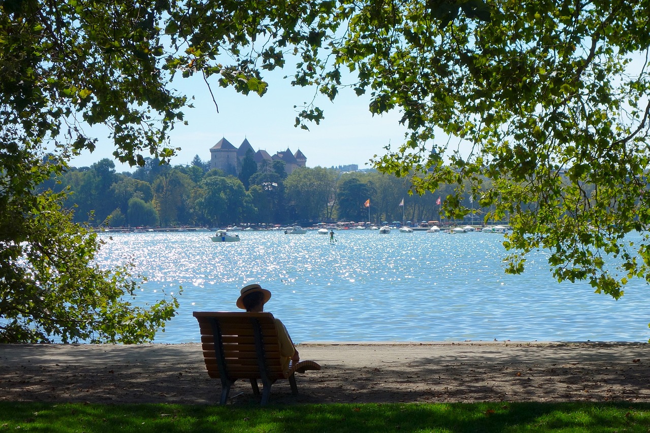 peaceful view promenade free photo