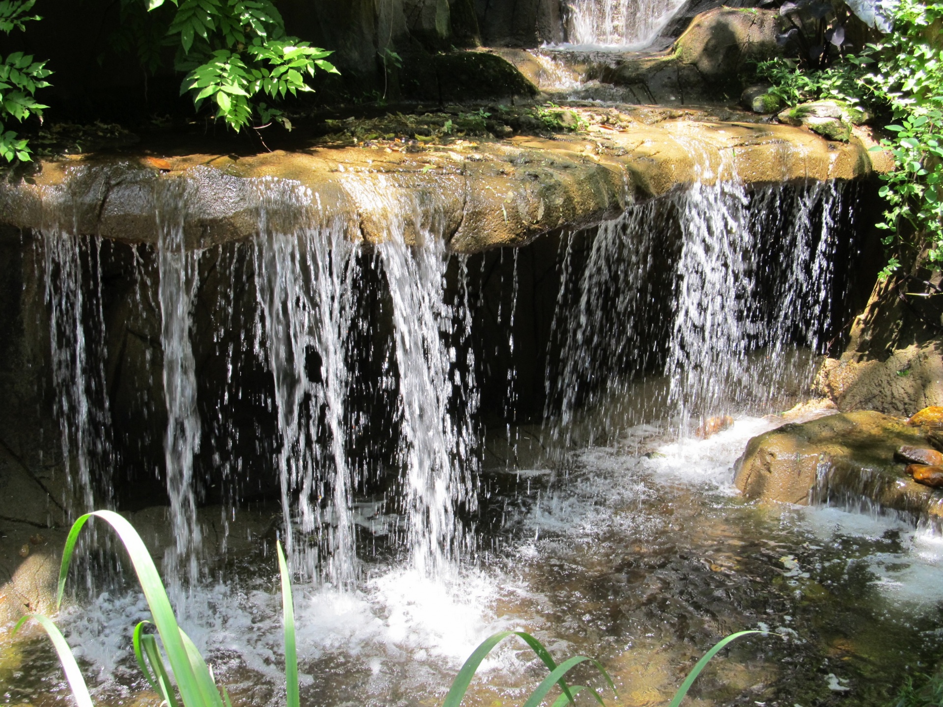 waterfall water stone free photo