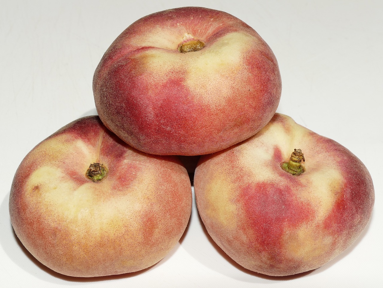 peach flat peach stone fruit free photo