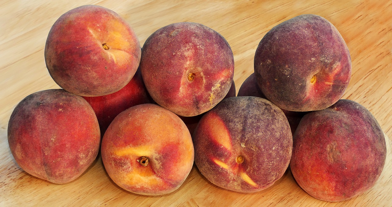 peach round peach stone fruit free photo