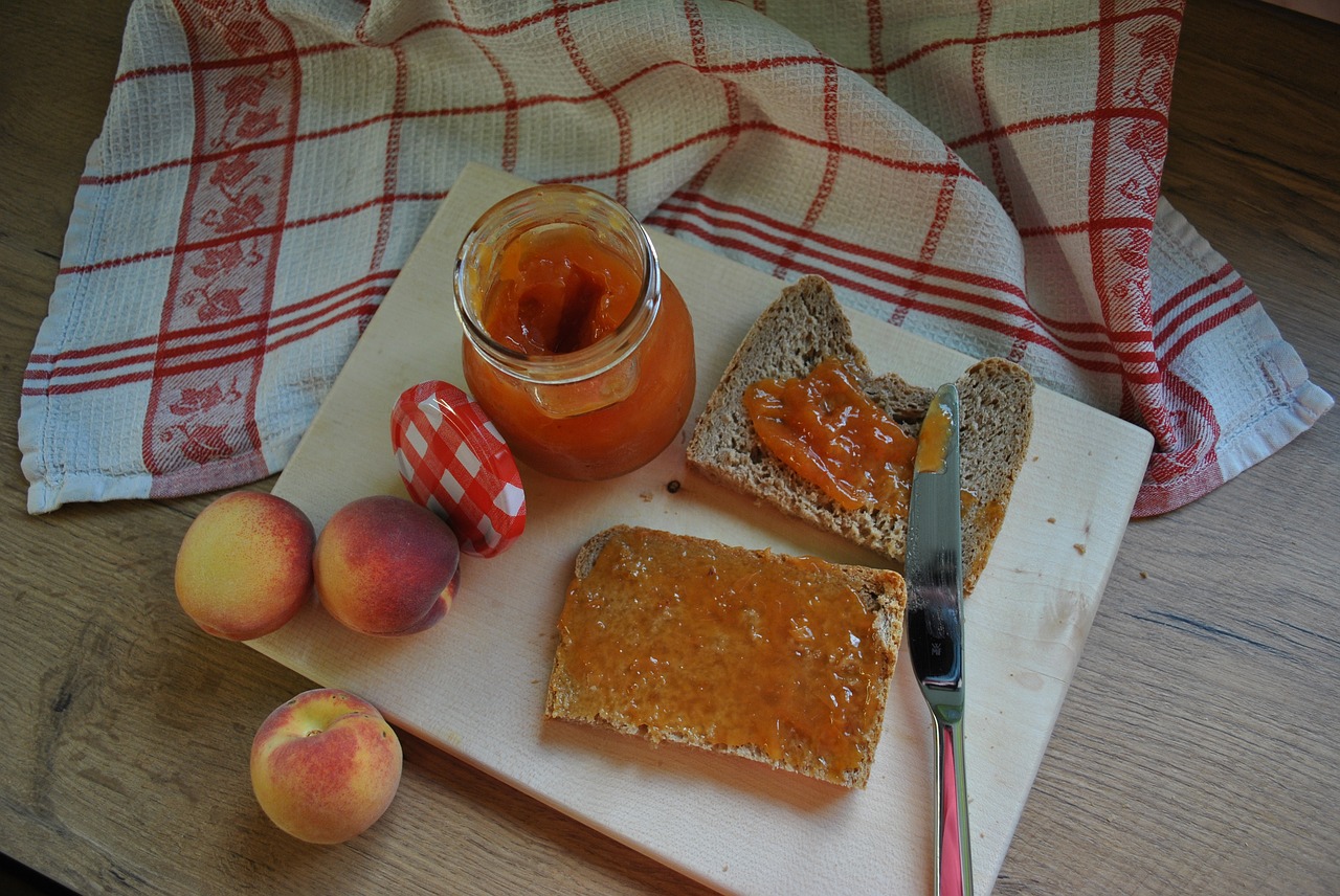 peach  jam  food free photo