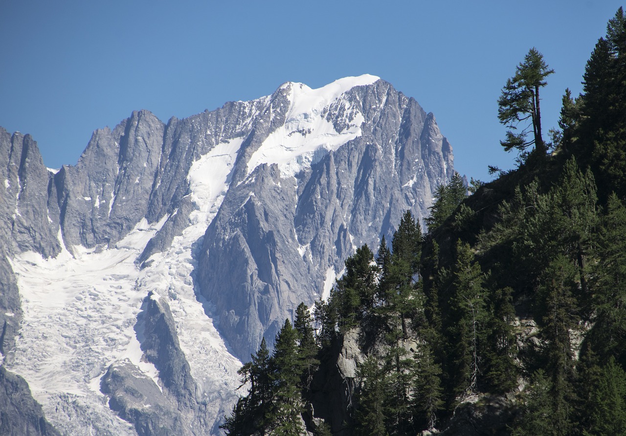 peak monte bianco mount free photo