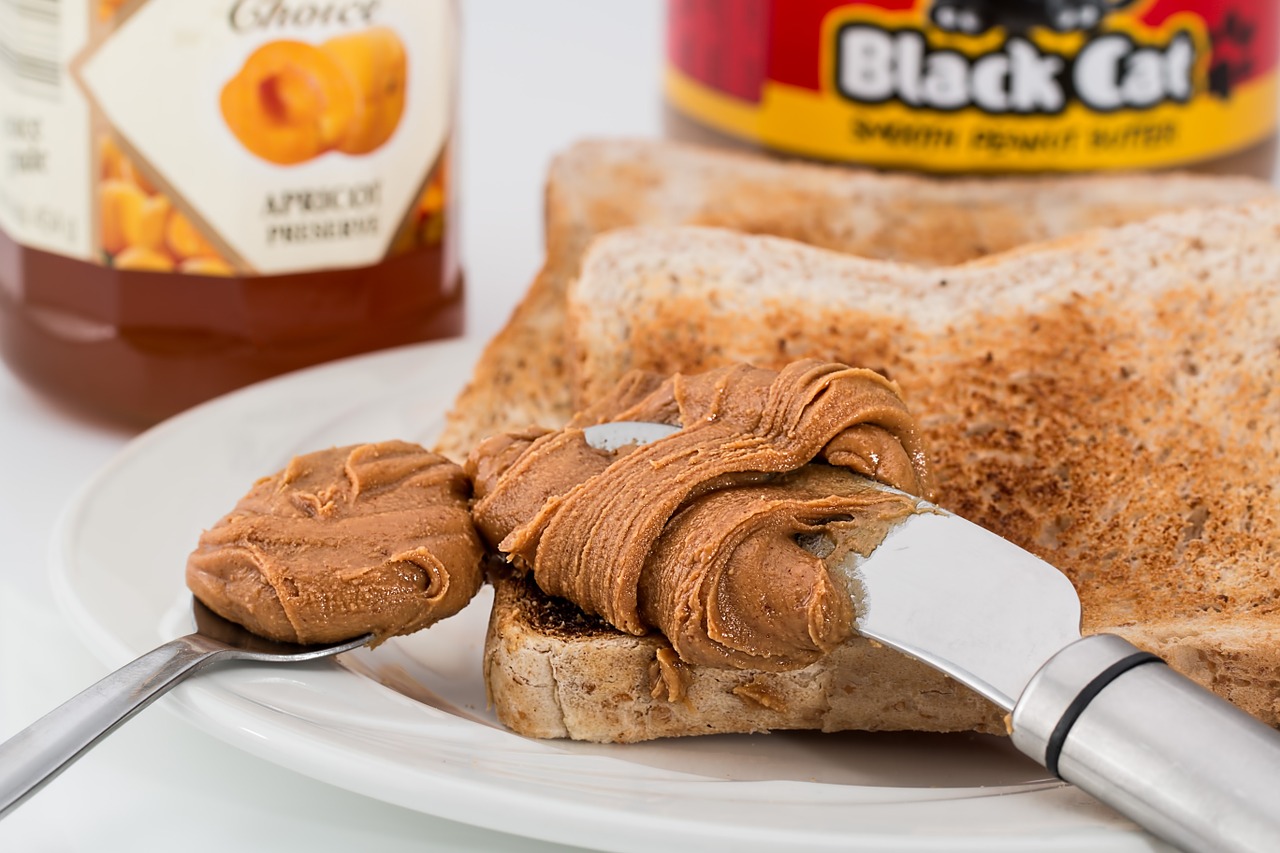 peanut butter toast jam free photo