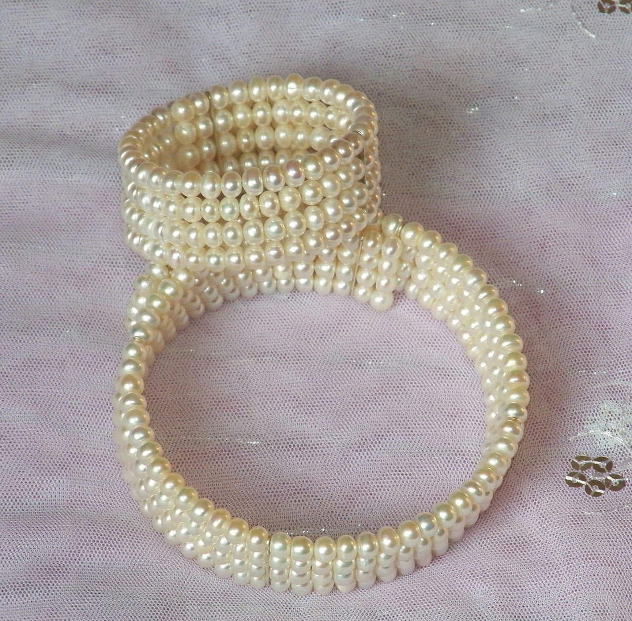 pearl choker necklace bracelet free photo