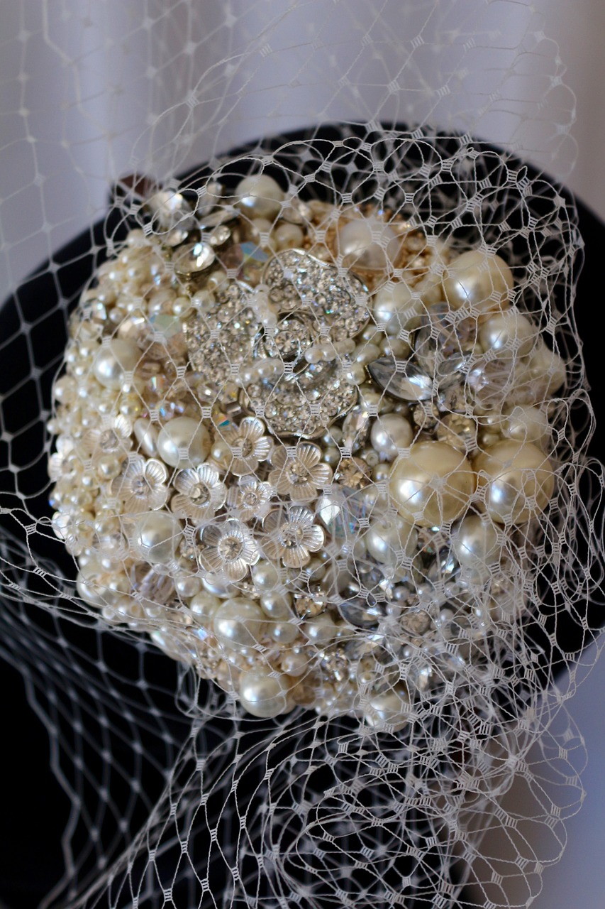 pearls wedding bride free photo