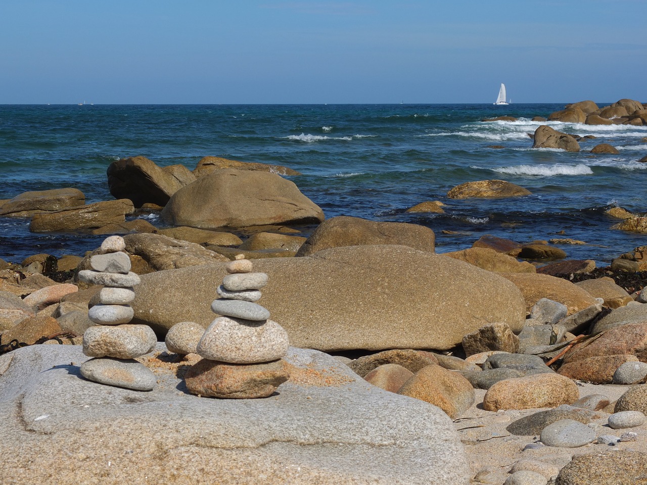 pebble beach pebbles free photo