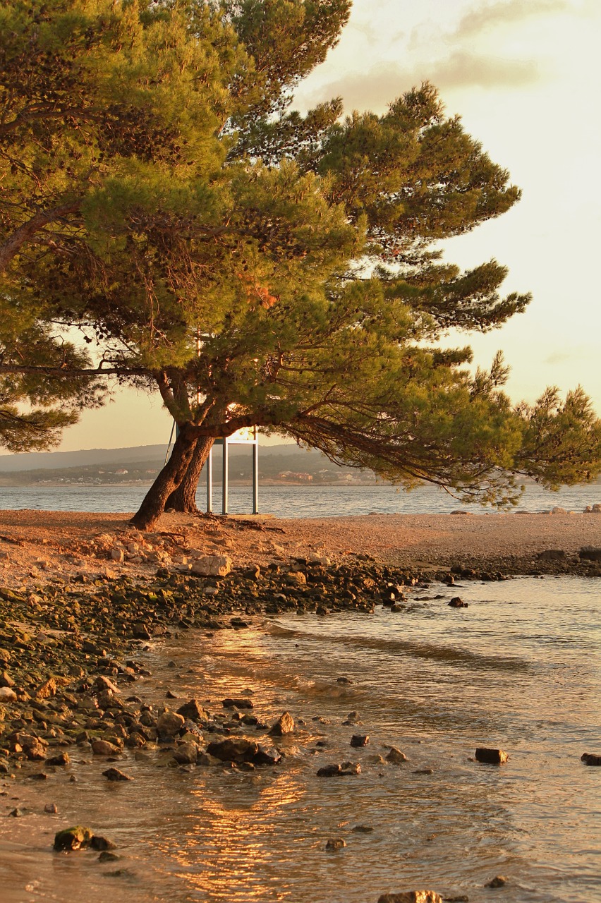 pebble beach croatia abendstimmung free photo