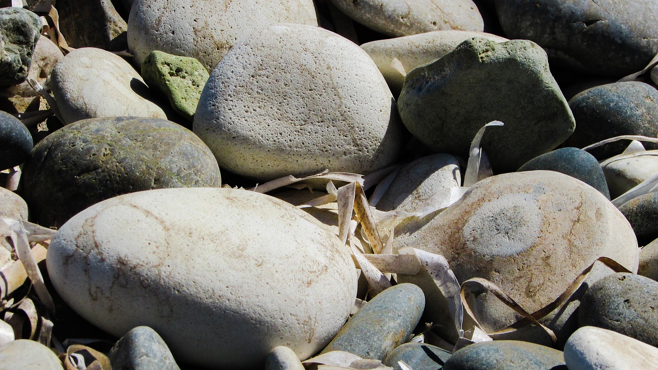 pebble beach beach stones free photo