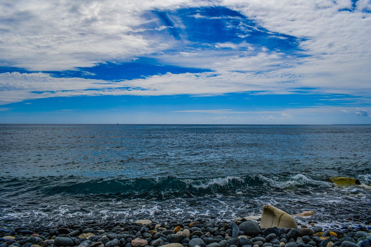 pebble beach nature sea free photo