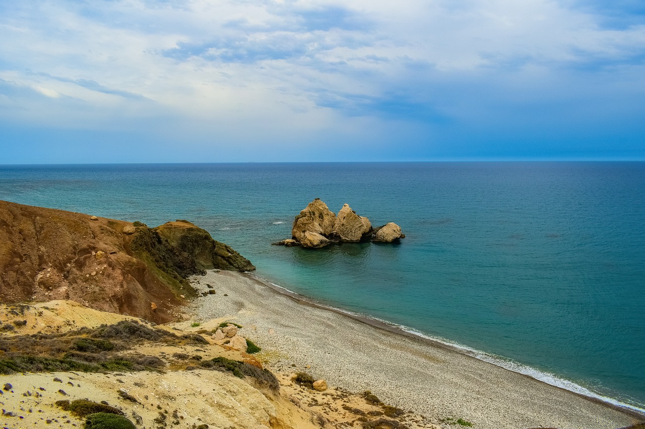 pebble beach  rock  nature free photo