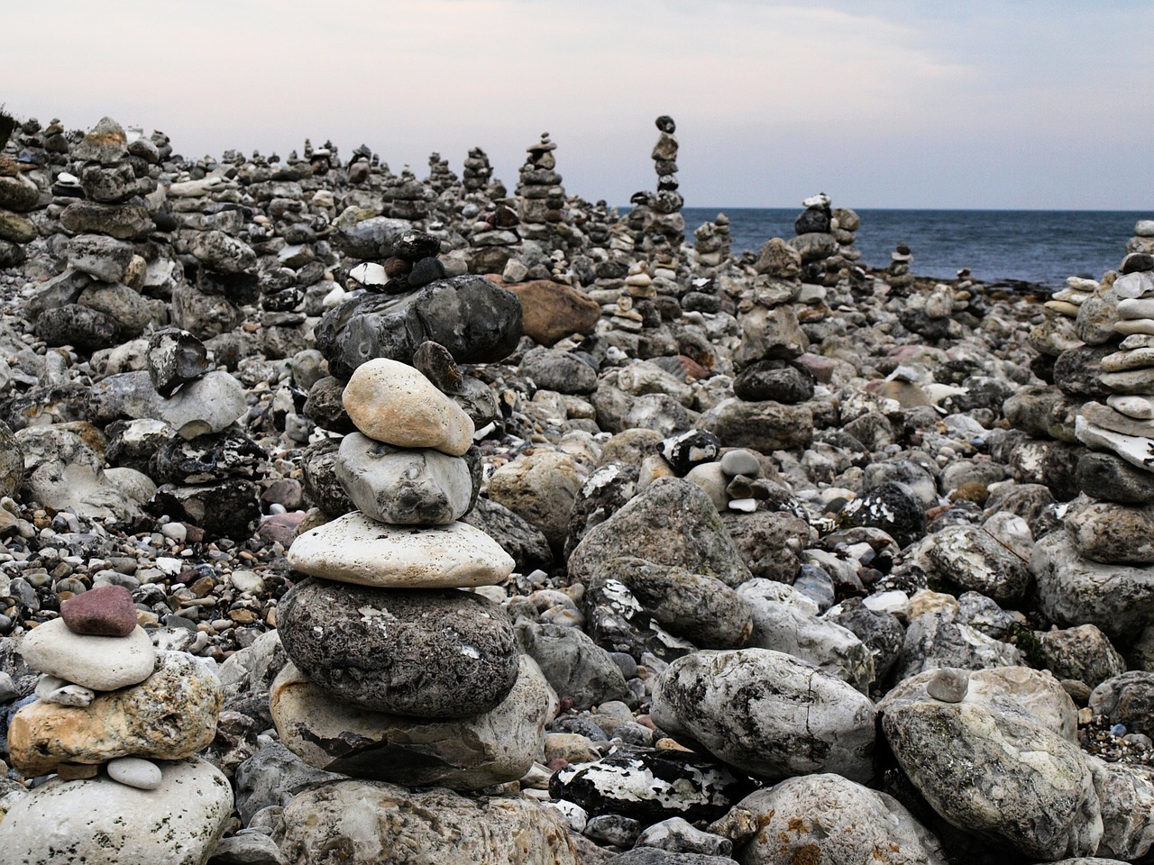 pebble beach sea stones free photo