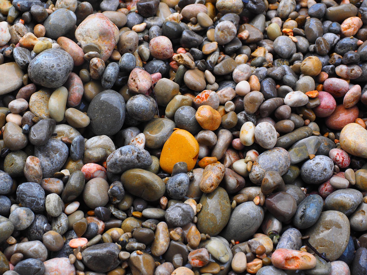 pebbles stones colorful roundish free photo