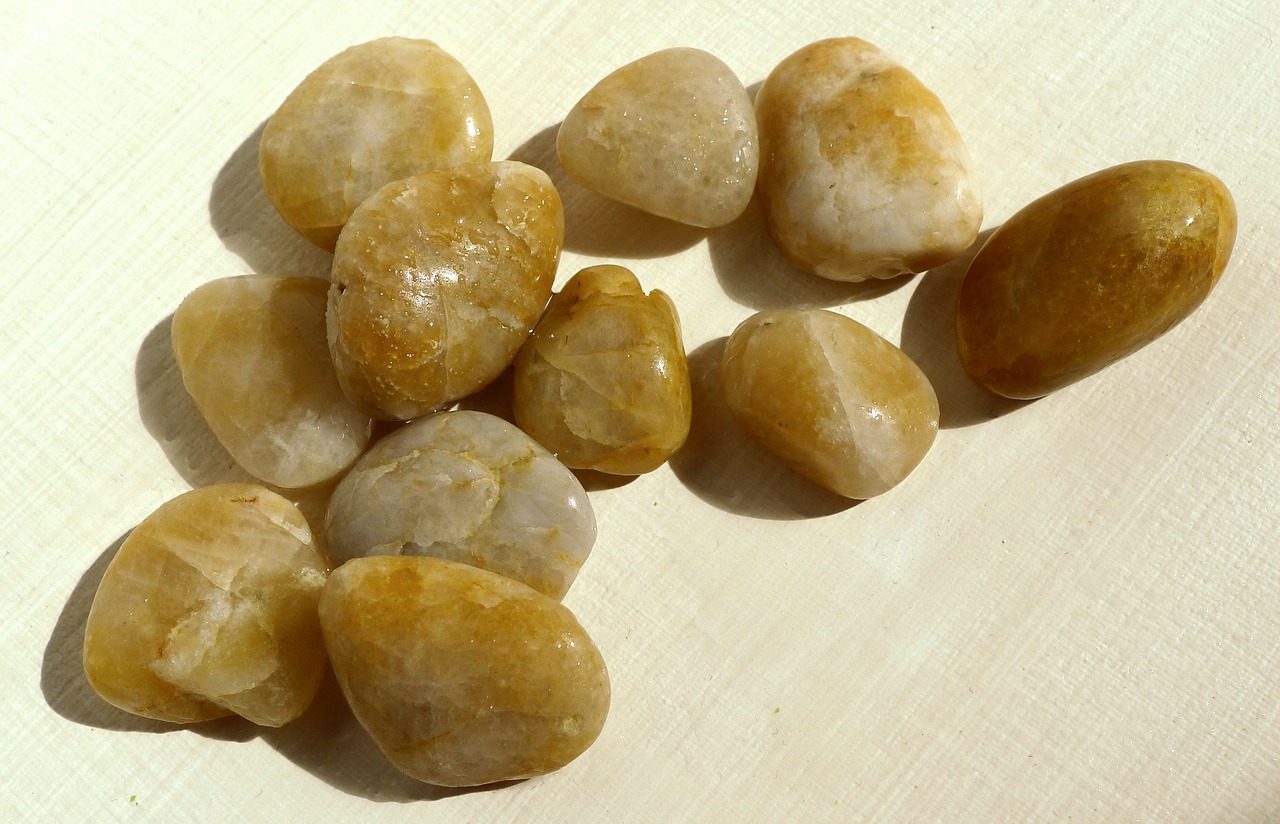 pebbles quartz stones free photo