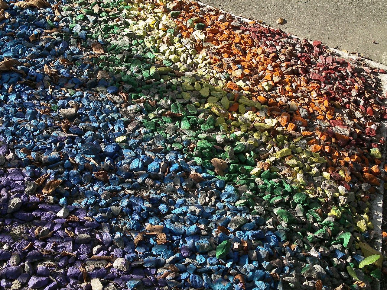 pebbles pattern rainbow free photo