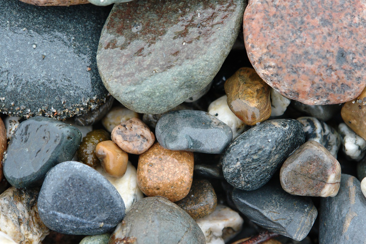 pebbles nature sea free photo