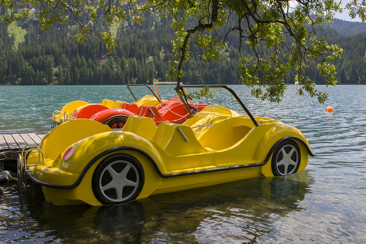 pedal boat new beetle lake free photo