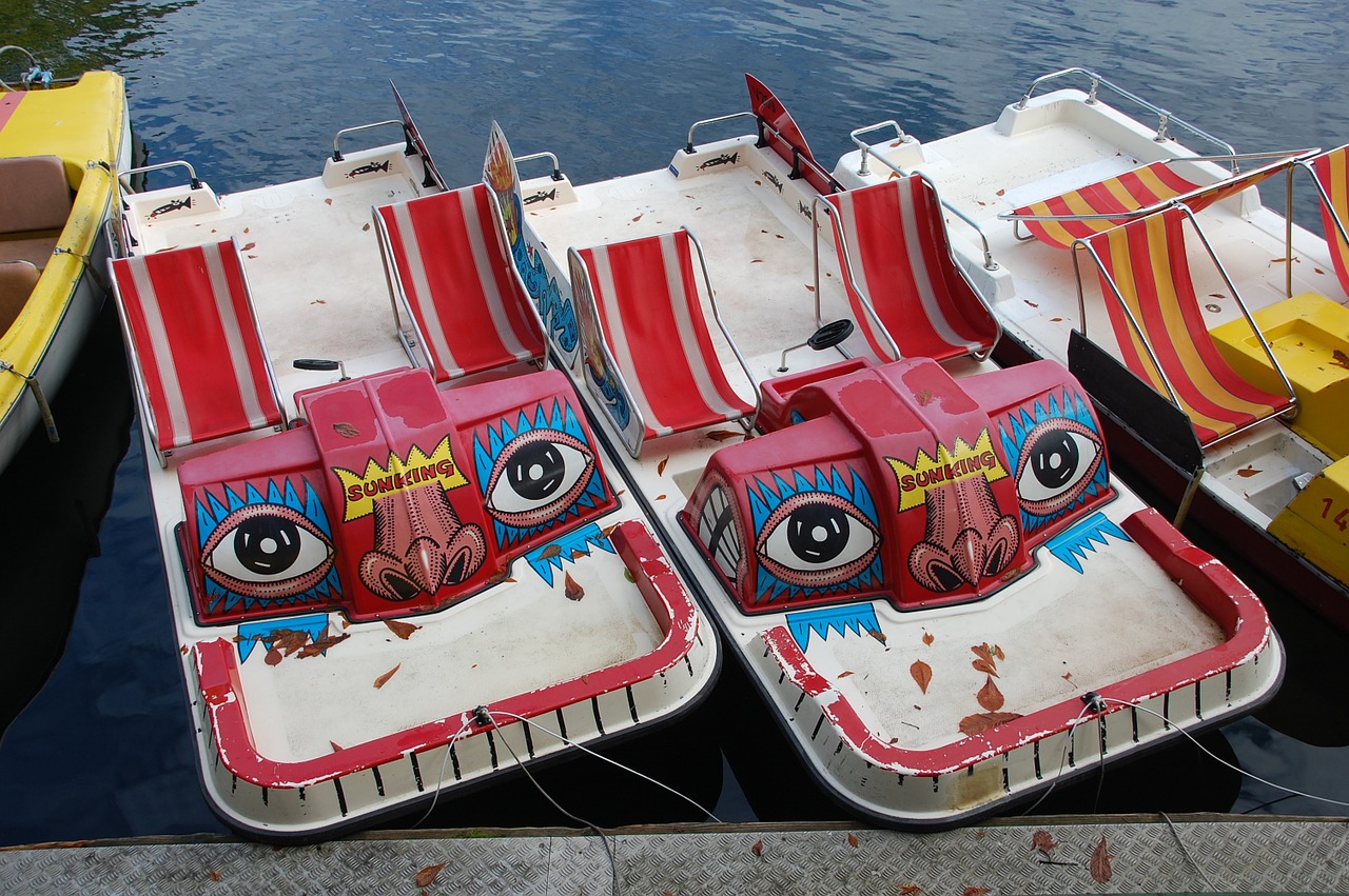 pedal boat boats face free photo