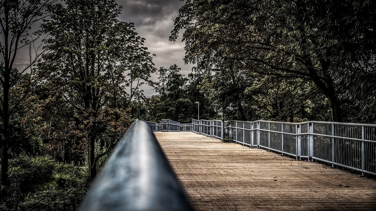 pedestrian bridge hamburg free photo