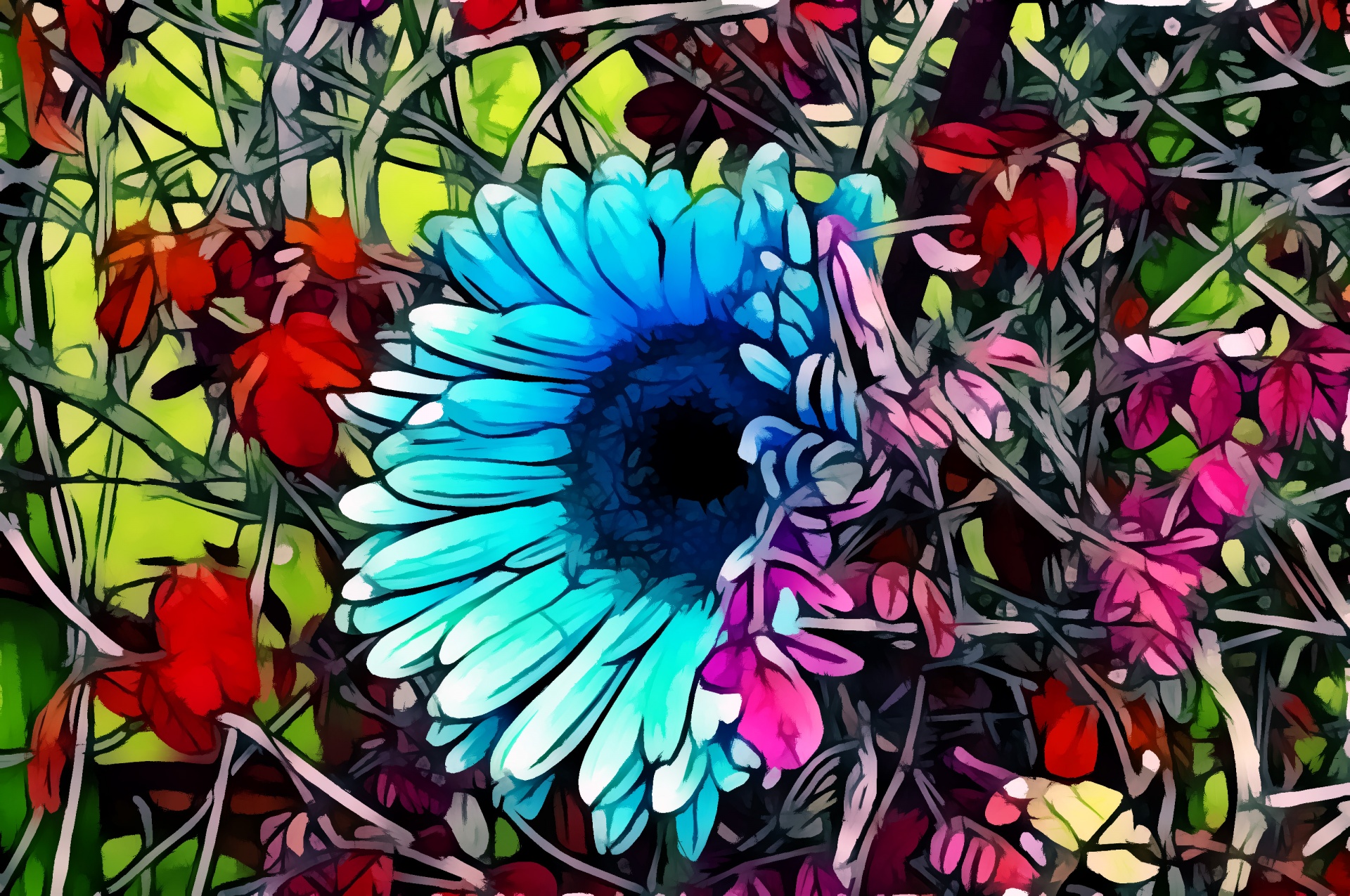 flowers artistic effect free photo