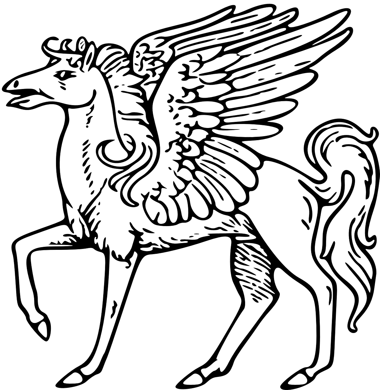 pegasus mythological horse free photo