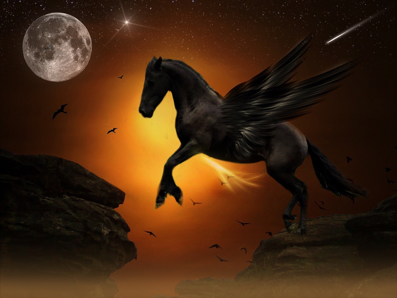 pegasus moon jump free photo