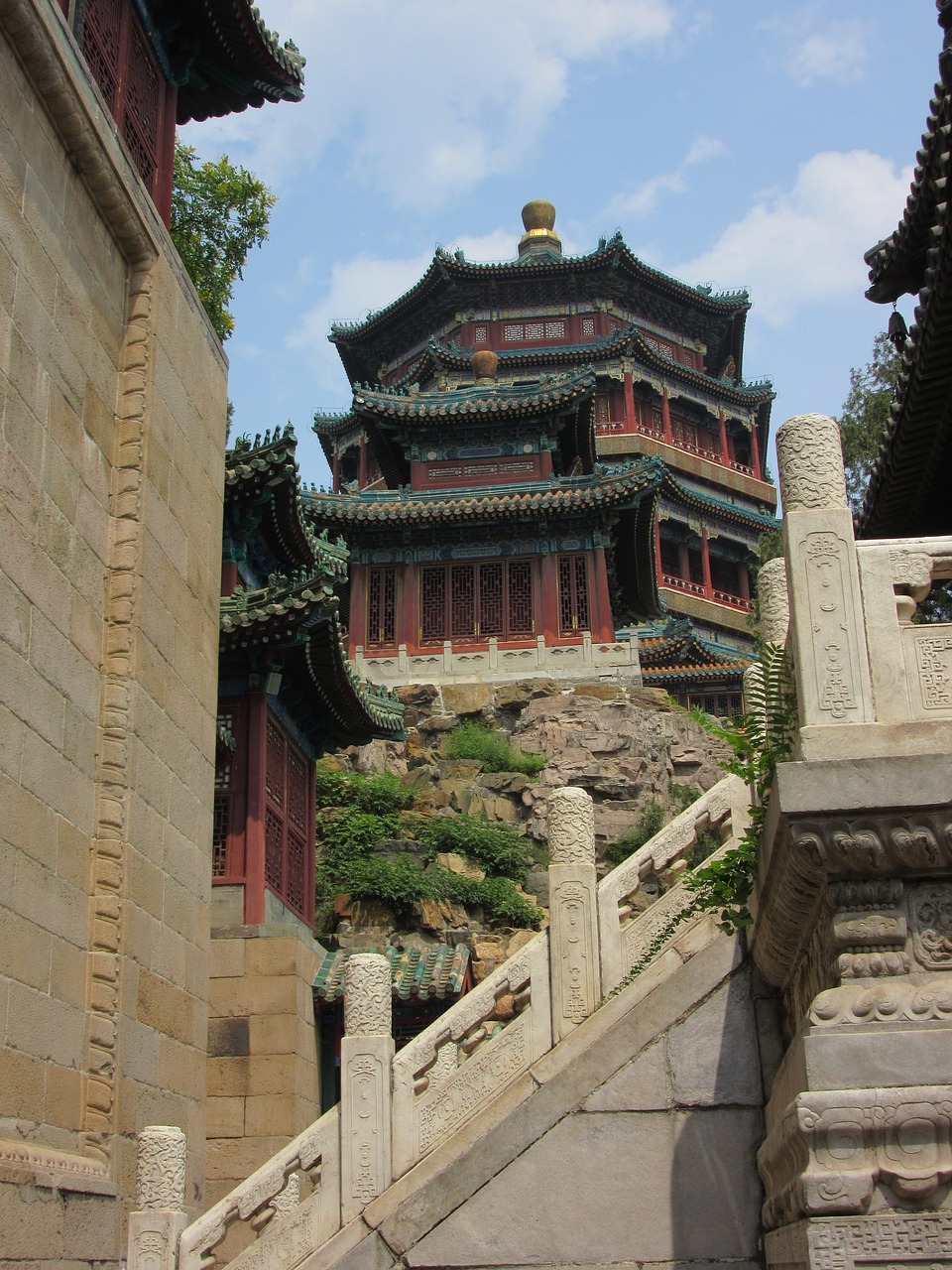 pekin summer palace pagoda free photo