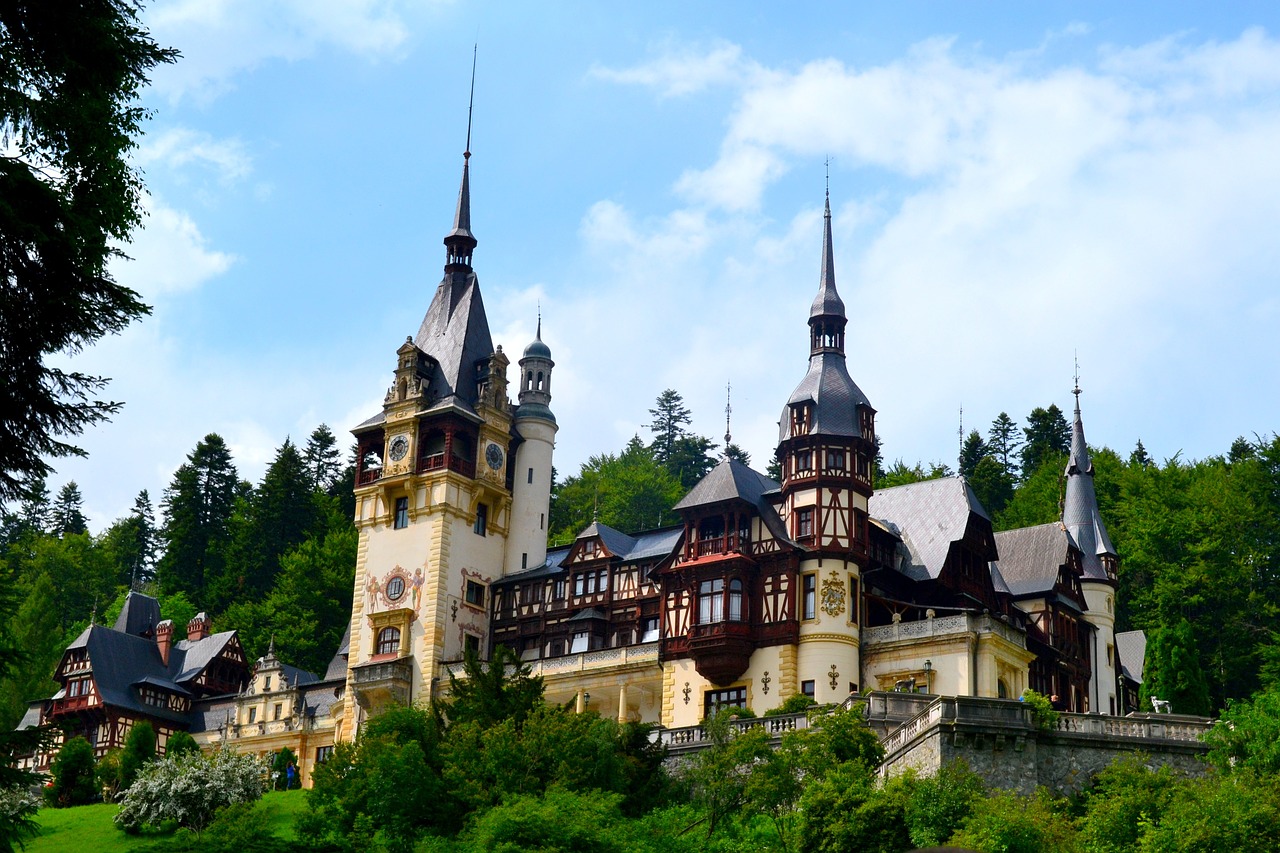 peles castle architecture free photo