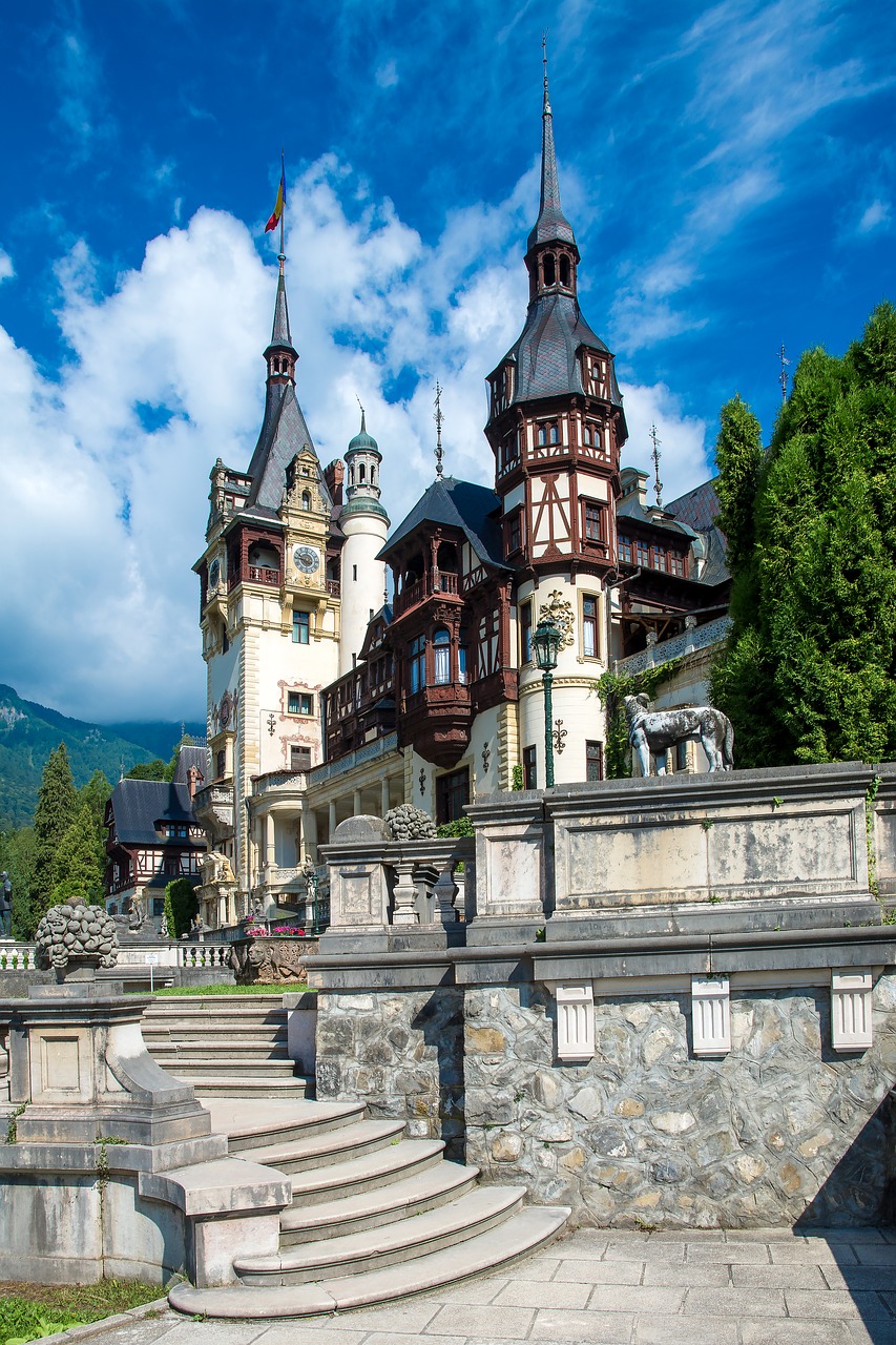 peles castle brasov carpathian mountains free photo