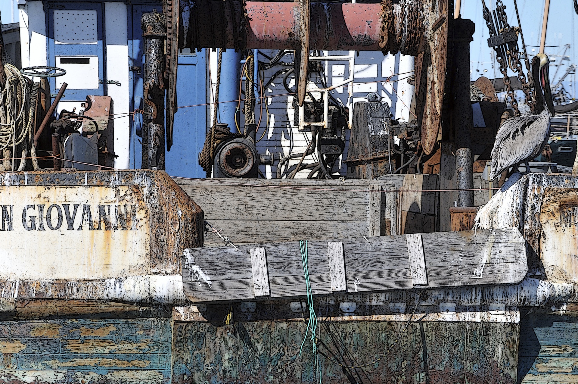 ship boat pelican free photo