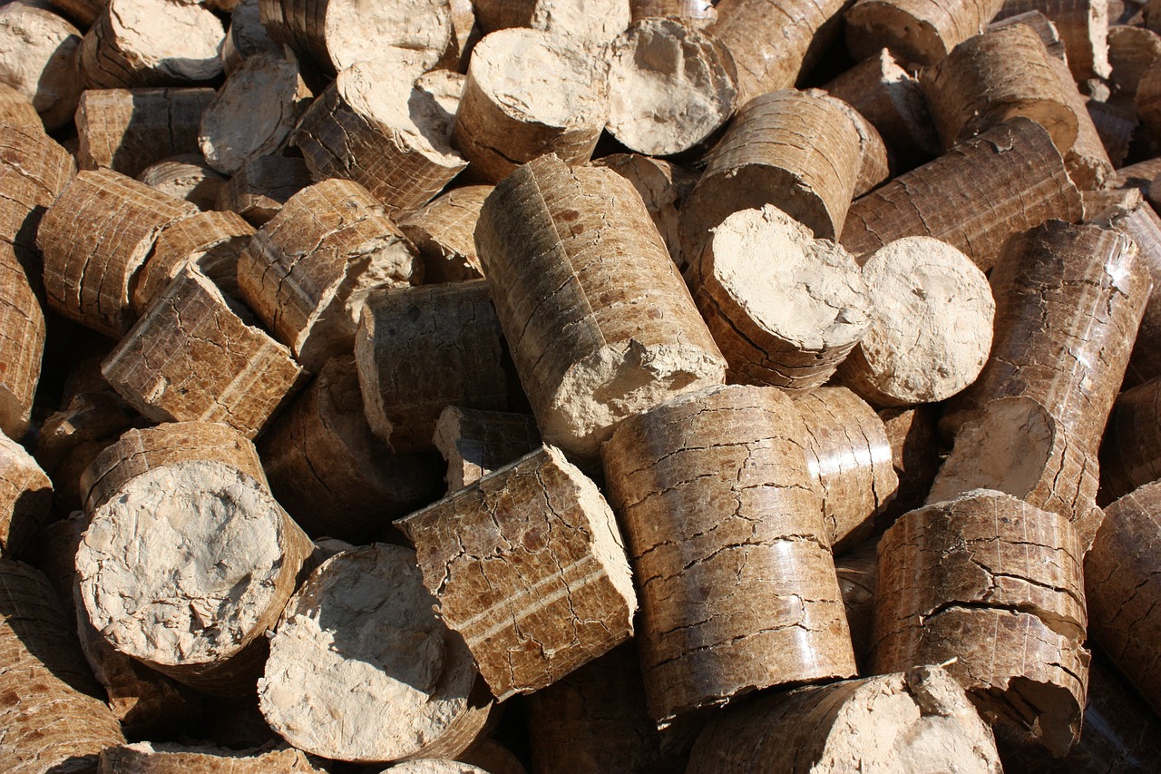 pellets briquettes wood free photo