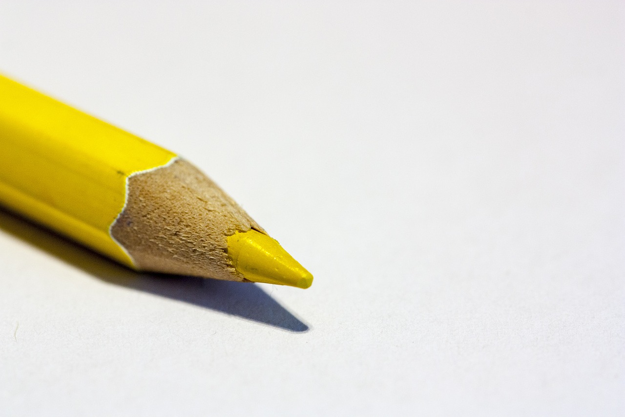 pen colored pencil yellow free photo