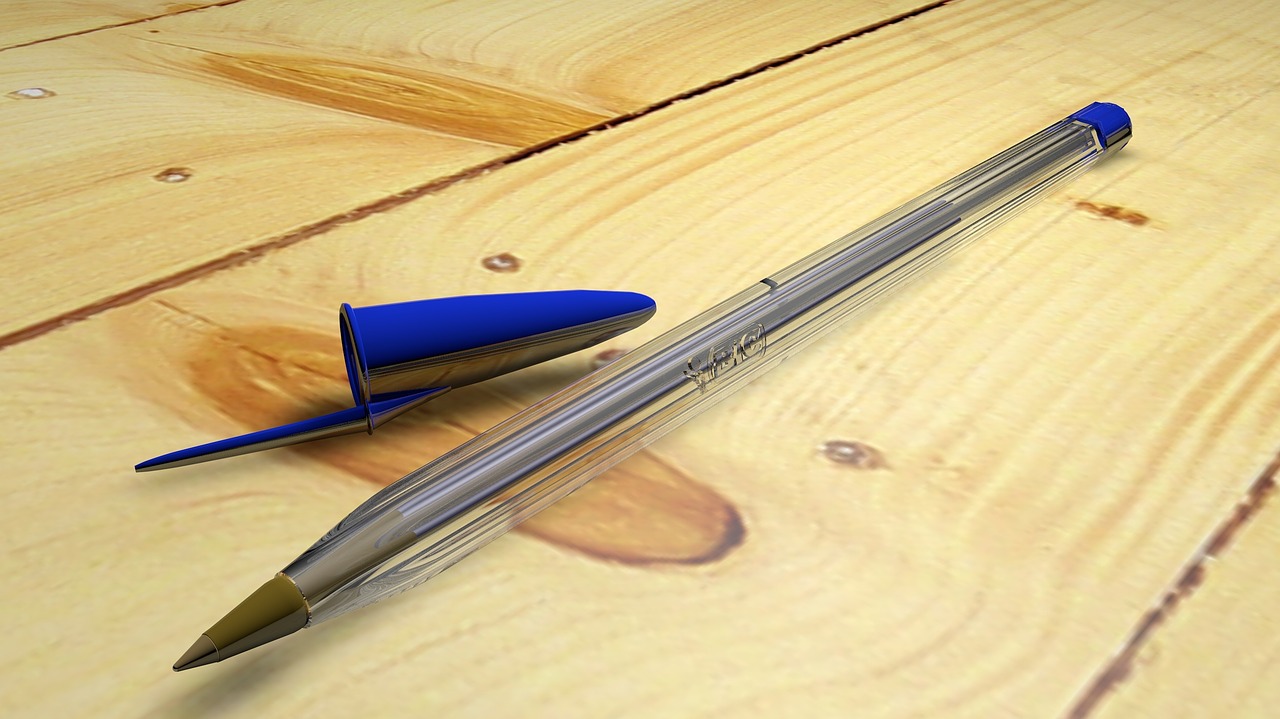 pen ballpoint pen blue pen free photo