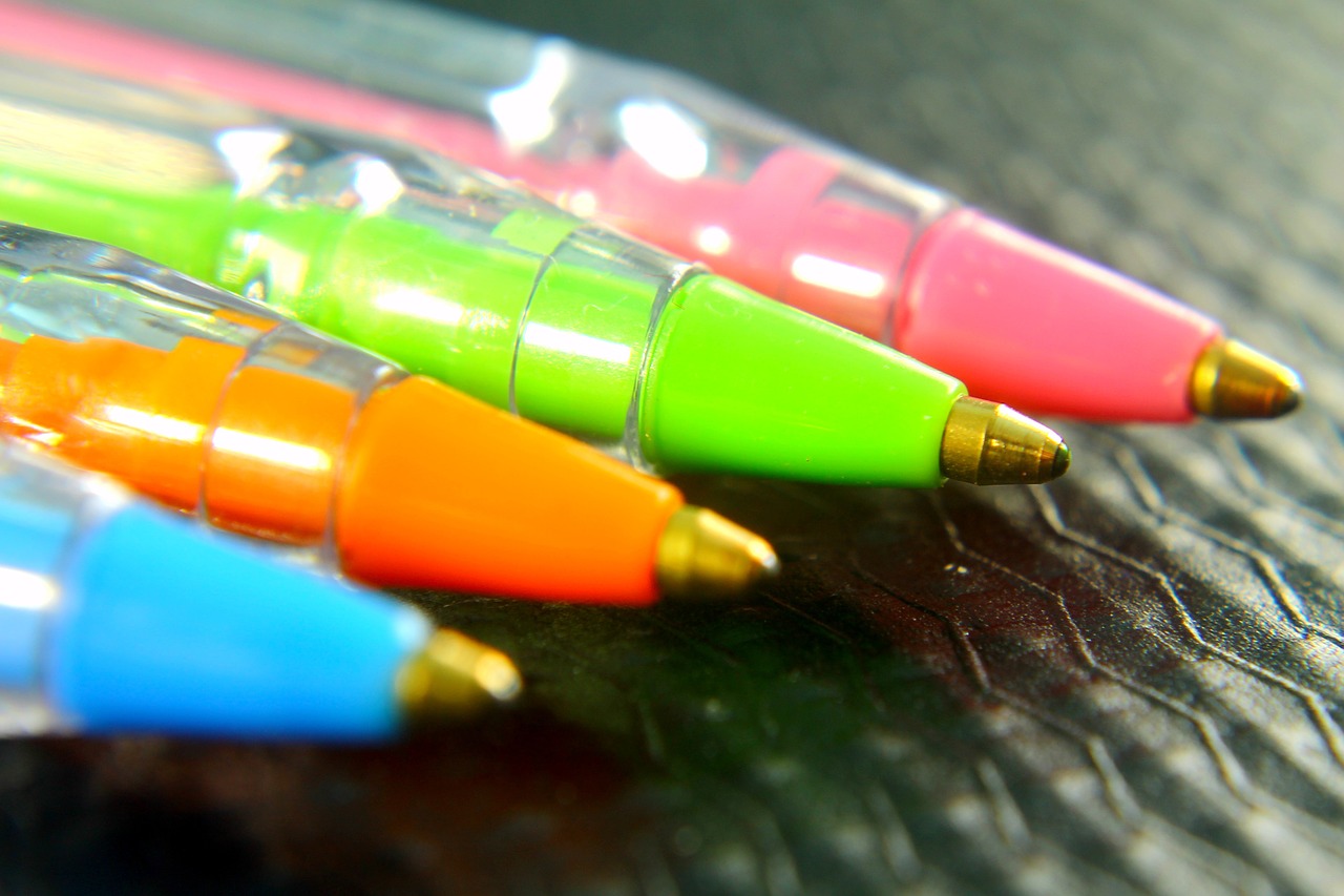 pen colorful ballpoint pen free photo