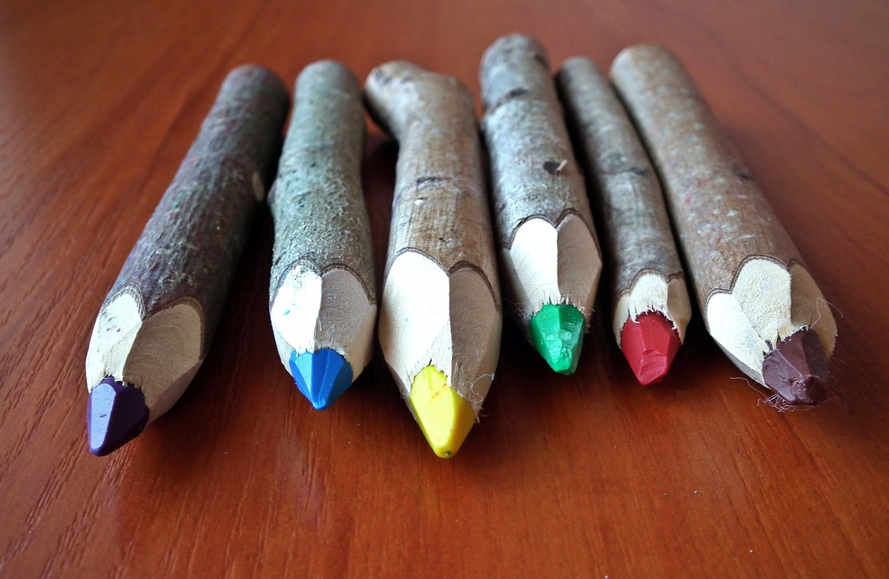 pencil wooden crayons free photo