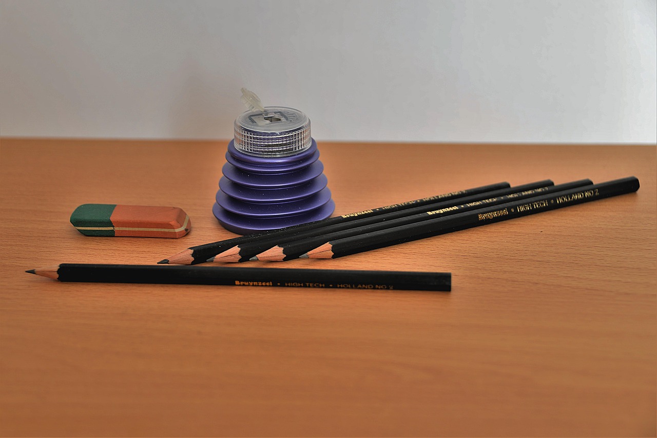 pencil  eraser  spitzer free photo