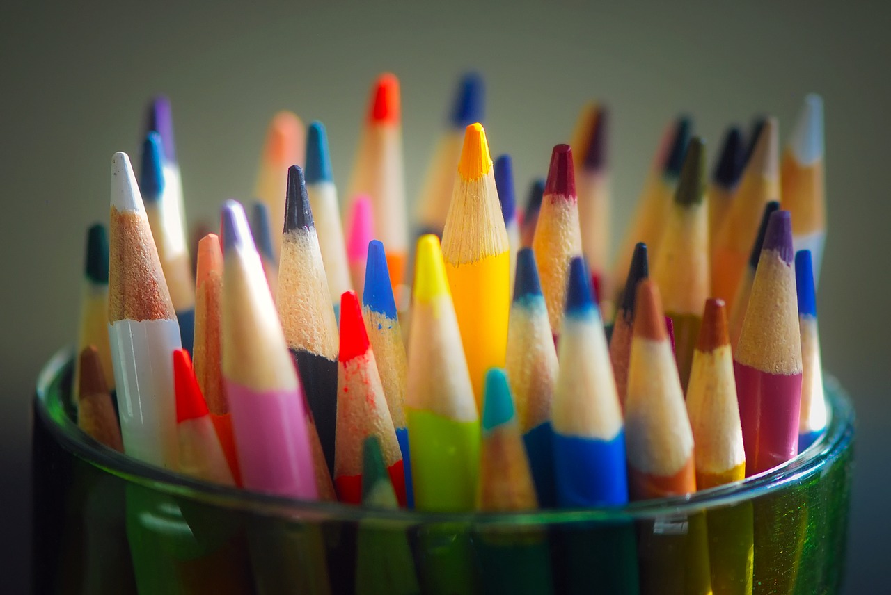pencils colored colors free photo