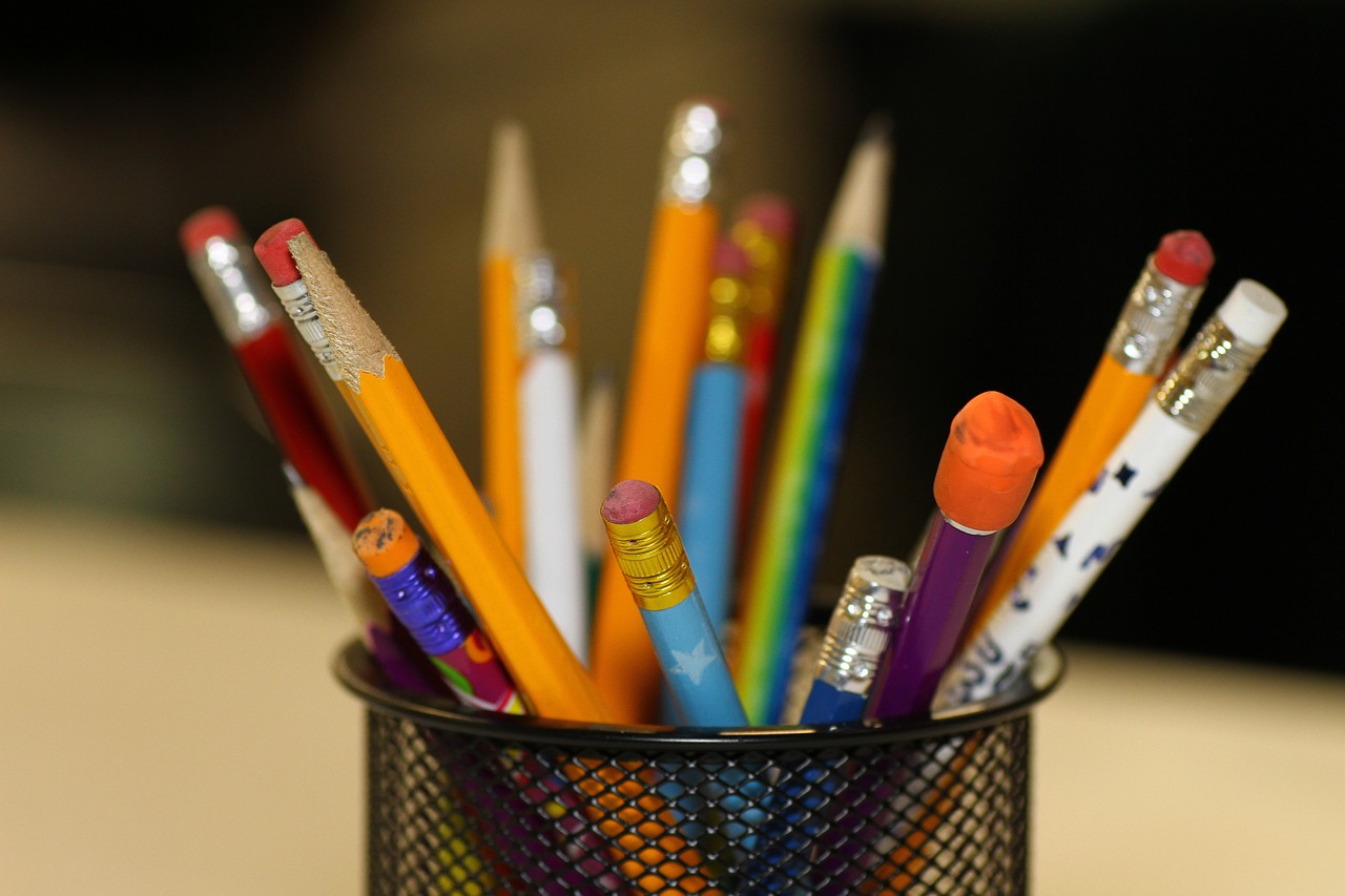 pencils holder education free photo