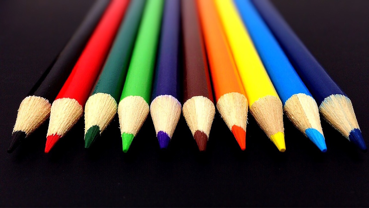 pencils colors rainbow free photo