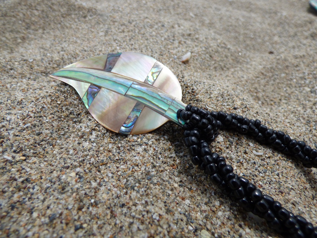 pendants of mother-of-pearl beach jewellery free photo