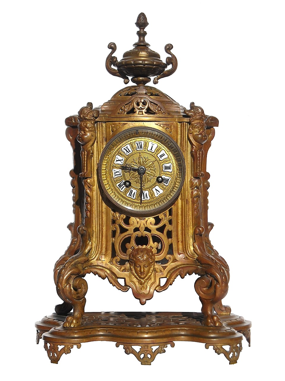 pendulum clock  antique  bronze free photo