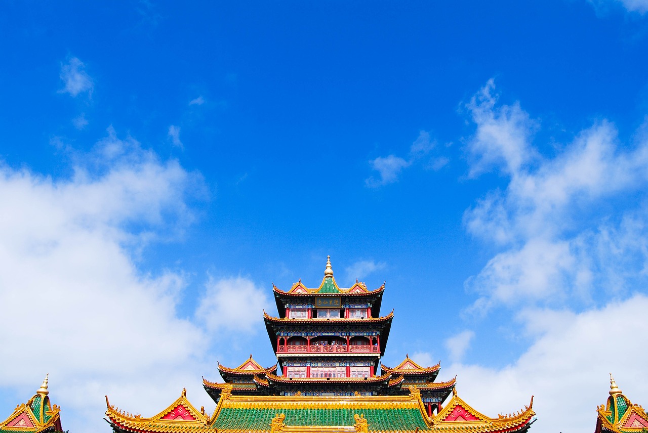 penglai wonderland chinese architecture free photo