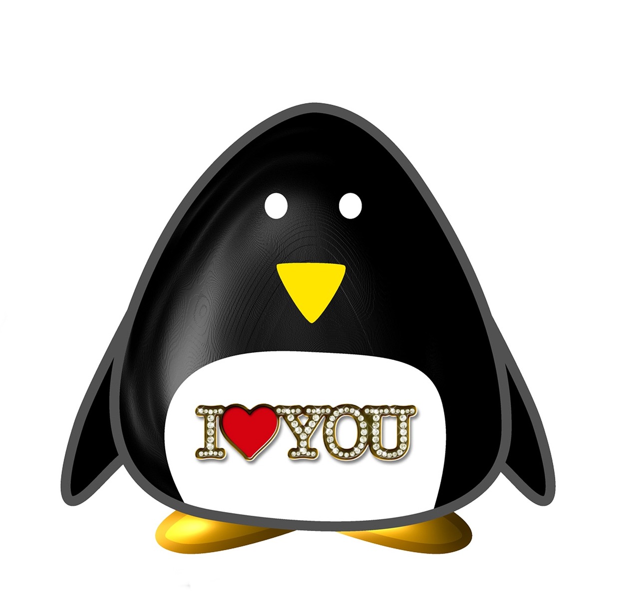 penguin cute love free photo