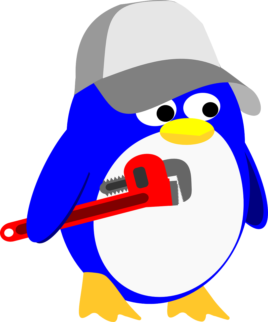 penguin linux plumber free photo