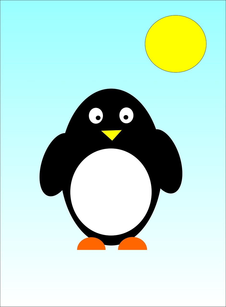 penguin winter applique free photo