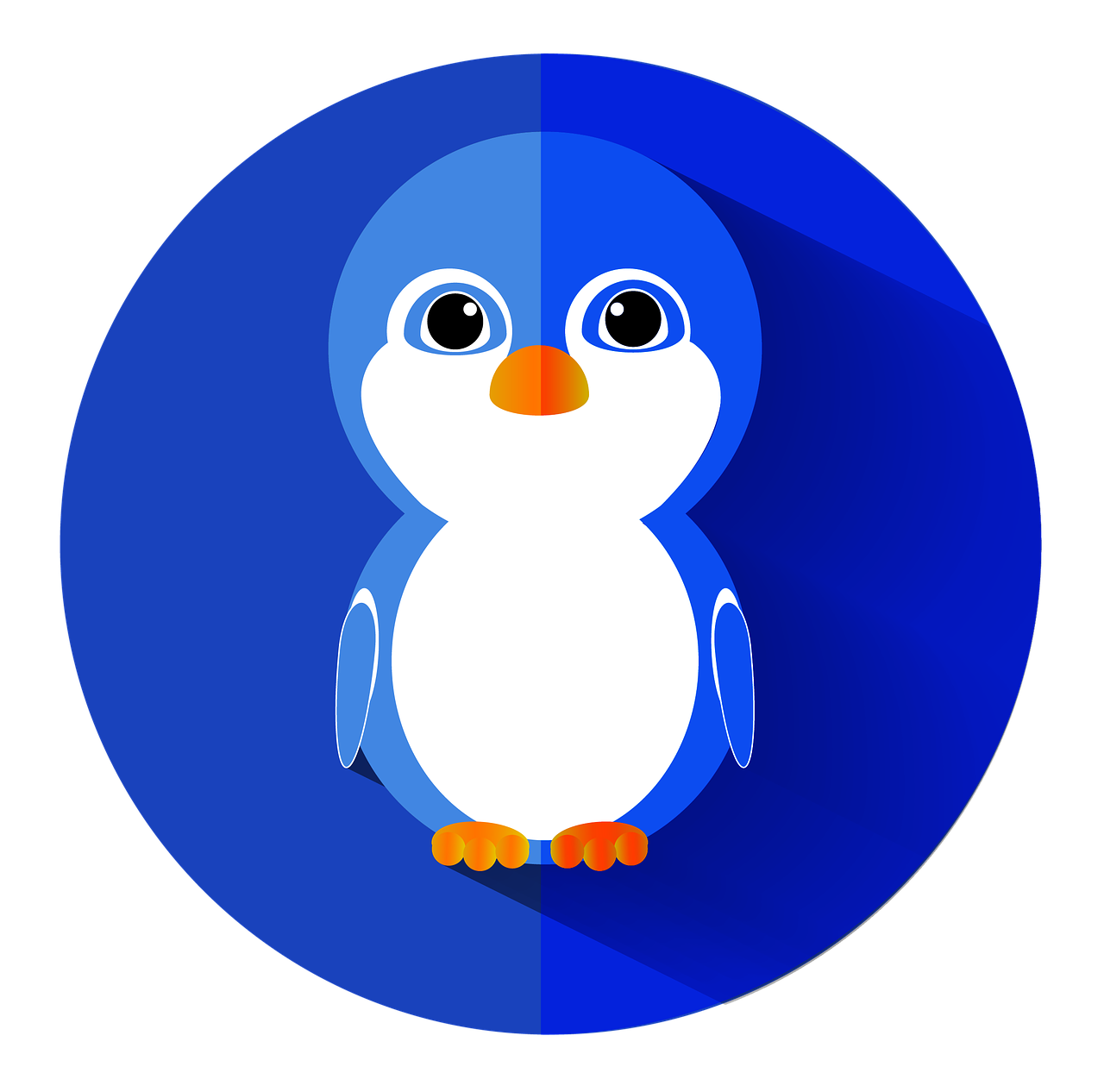 penguin bird flat icon free photo