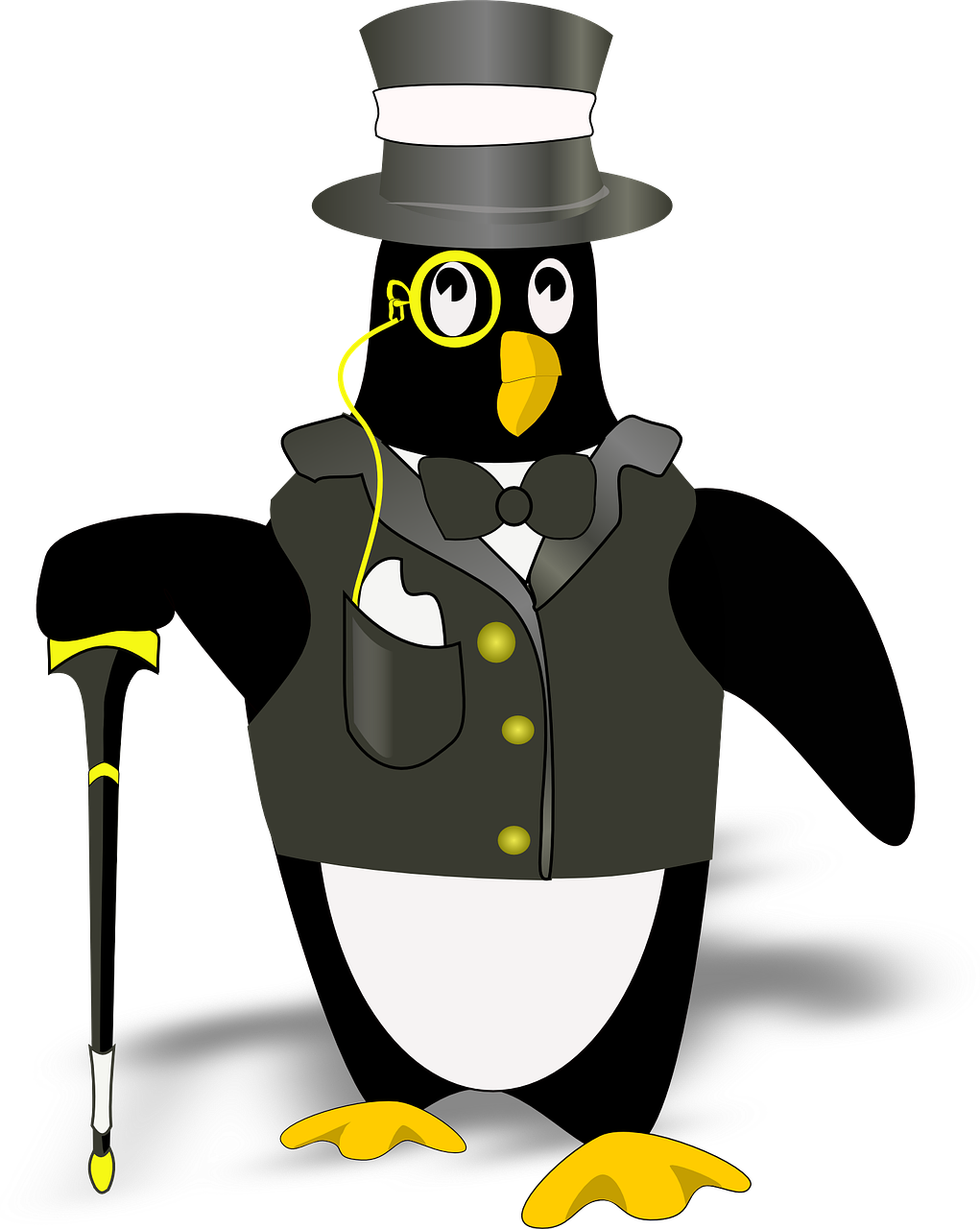 penguin tux black free photo