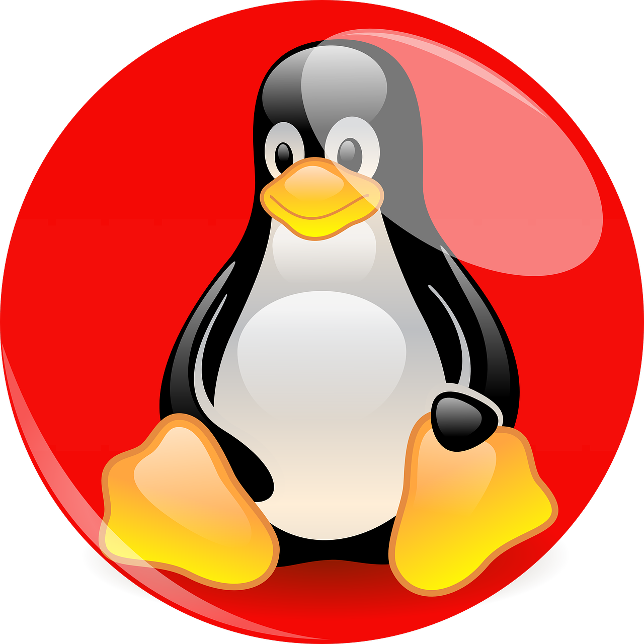 penguin,linux,mascot,cartoon character,figure,red,drawing,free pictures, free photos, free images, royalty free, free illustrations, public domain