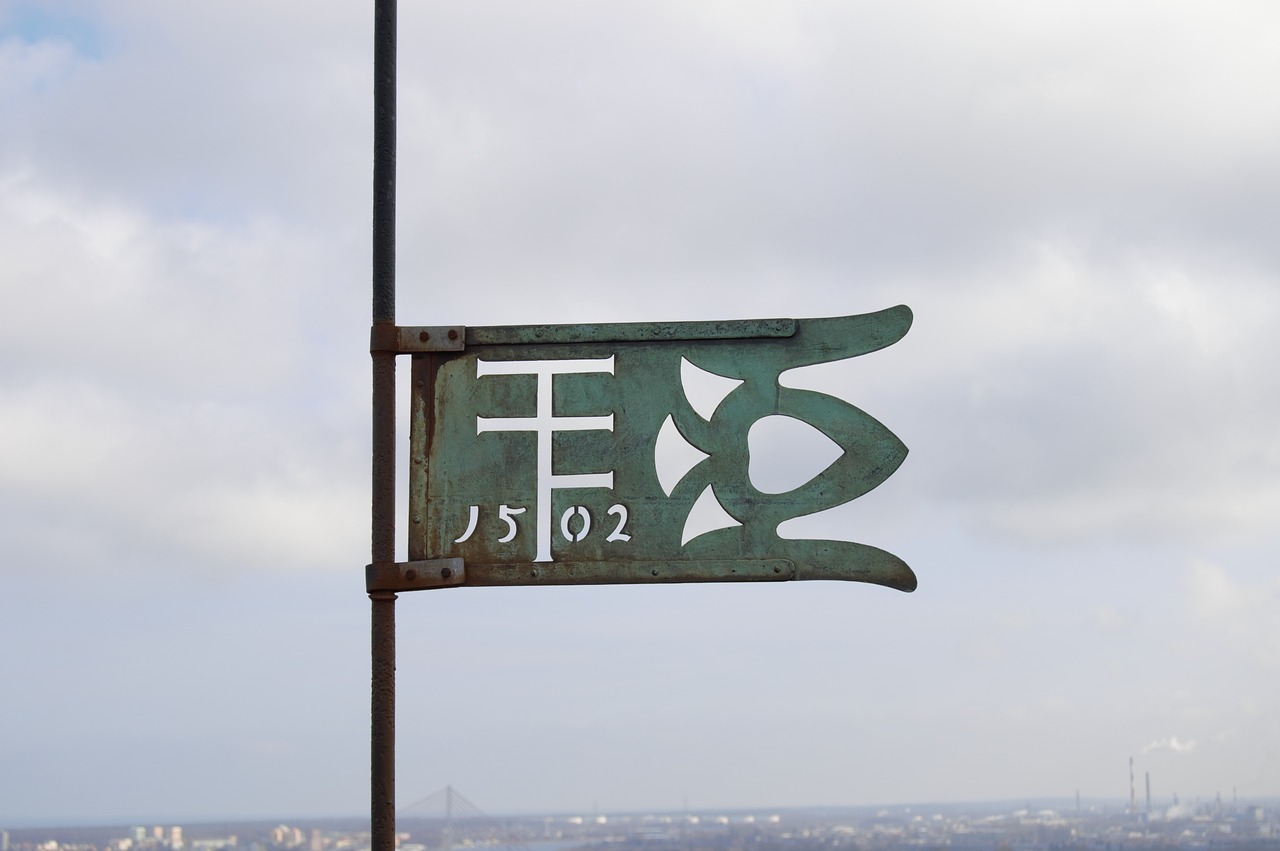 pennant roof vane on the roof free photo