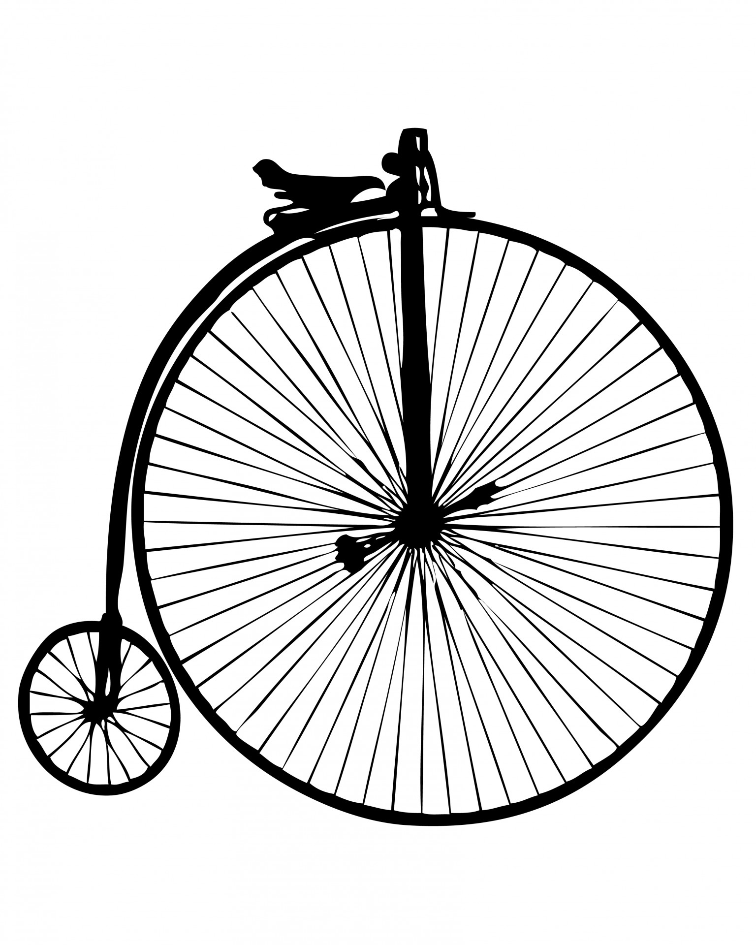 penny farthing vintage bicycle free photo
