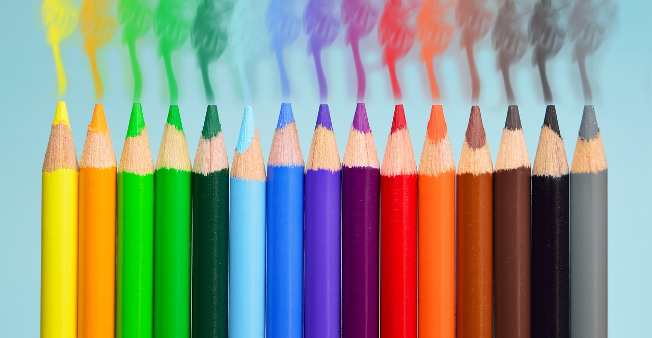 pens smoke colorful free photo